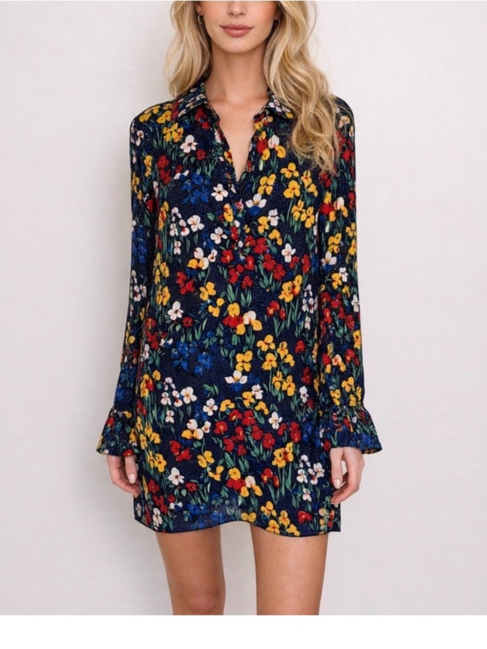Tory Burch Livia Iris Garden Pleated dress